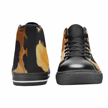 MEN'S Leopard Soft Airbrush Gradient High Top Canvas Dreamcore Shoes