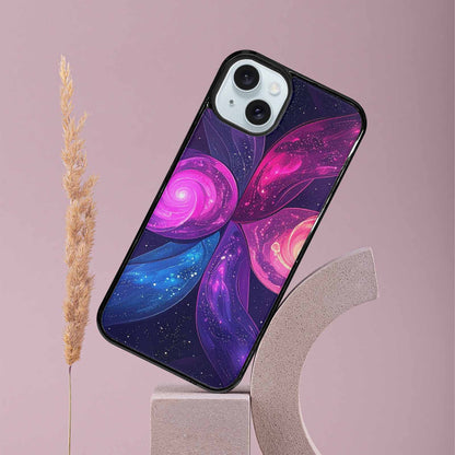 iPhone 15 Plus Case — Rose Galaxy Art Seamless Pattern Vibrant, Custom Printed Phone Case