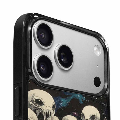 iPhone 17 Pro Case — Melting Aliens Pattern Hundreds Of Alien, Custom Phone Case