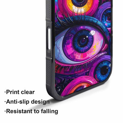 iPhone 17 Pro Case — Seamless Tileable Pattern Of Overlapping Cartoon, Custom Printed Phone Case
