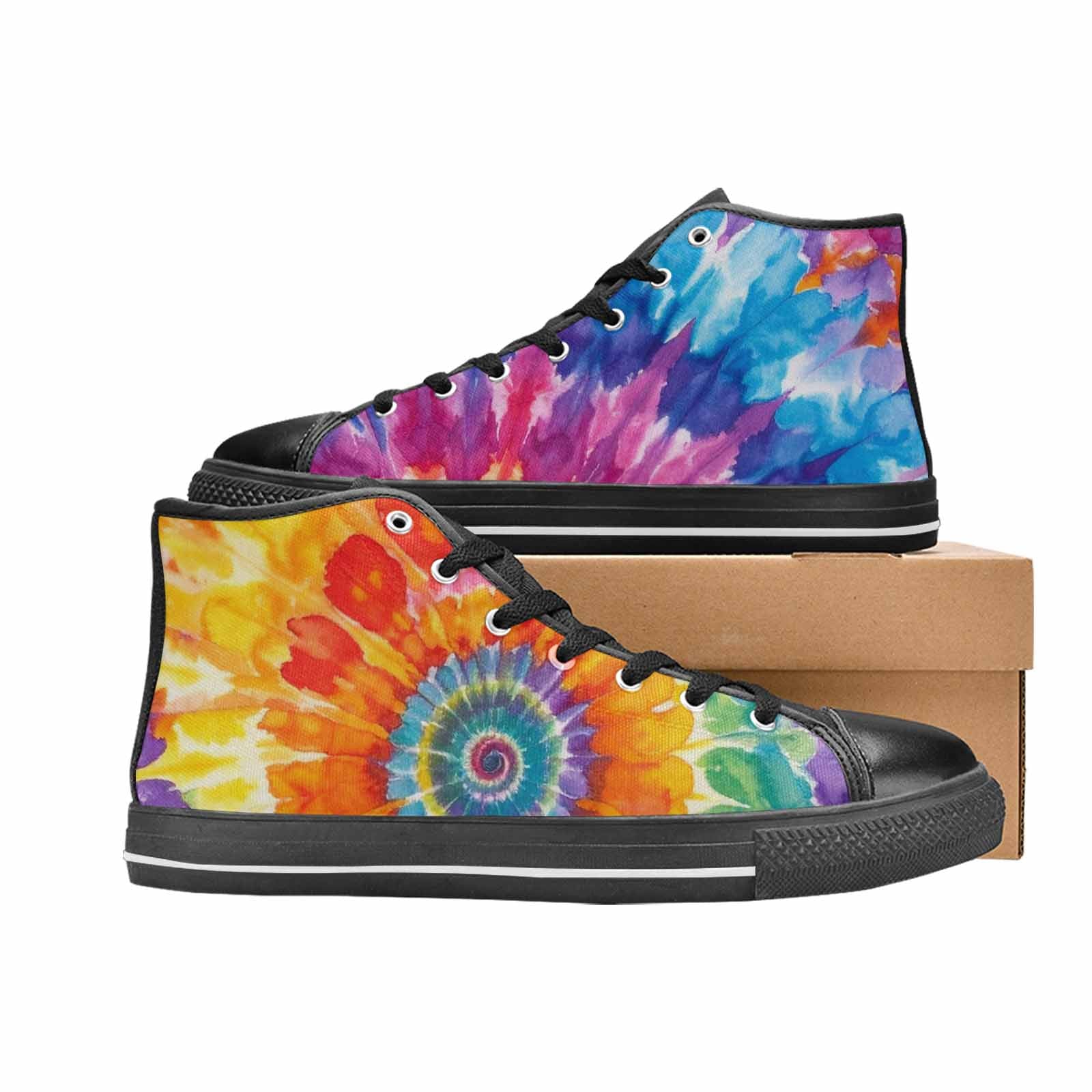 MEN'S Tie Dye Swirl High Top Canvas Dreamcore Shoes