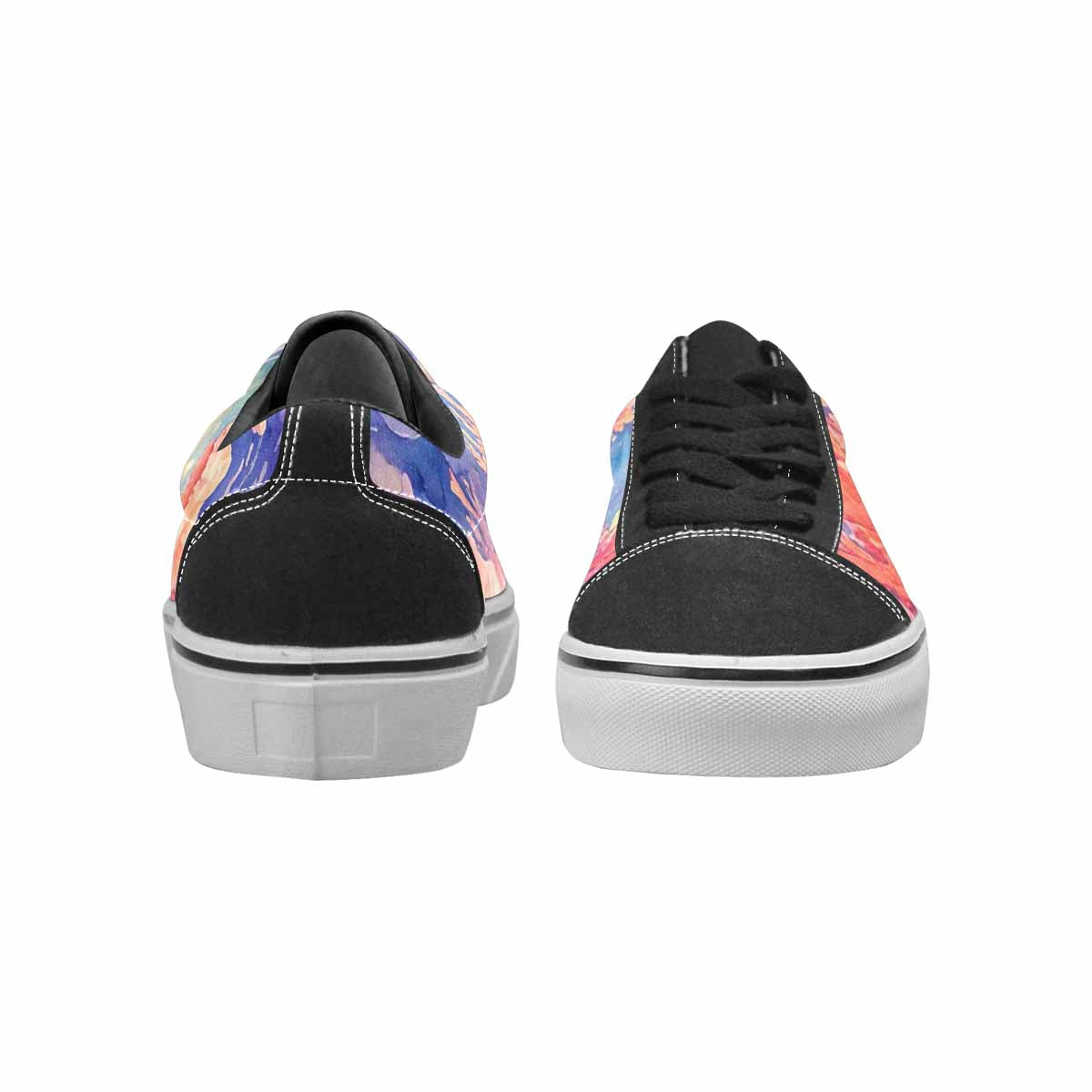 MEN'S Fish Scale Coral Canvas Lace-Up Neon Fantasy Custom Shoes
