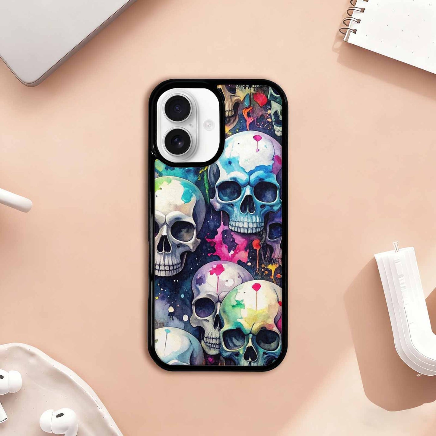 iPhone 17 Case — Skull Dark Art Gothic Print Gothic, Custom Printed Phone Case