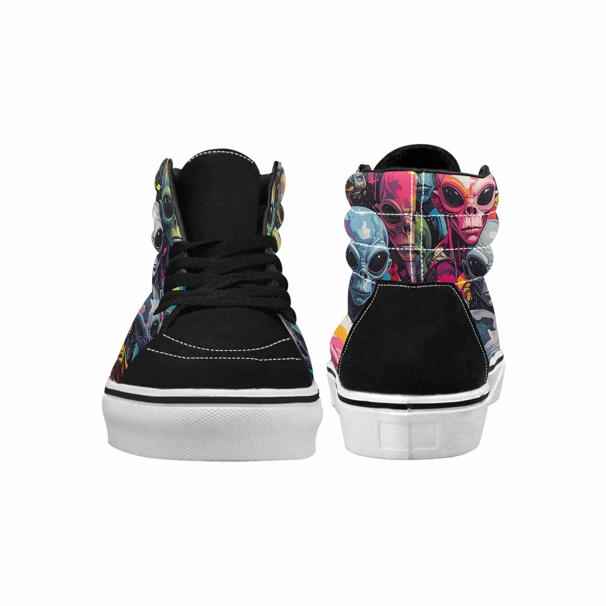 MEN'S Aliens × Camo Aliens High Top Canvas Dark Academia Custom Sneakers