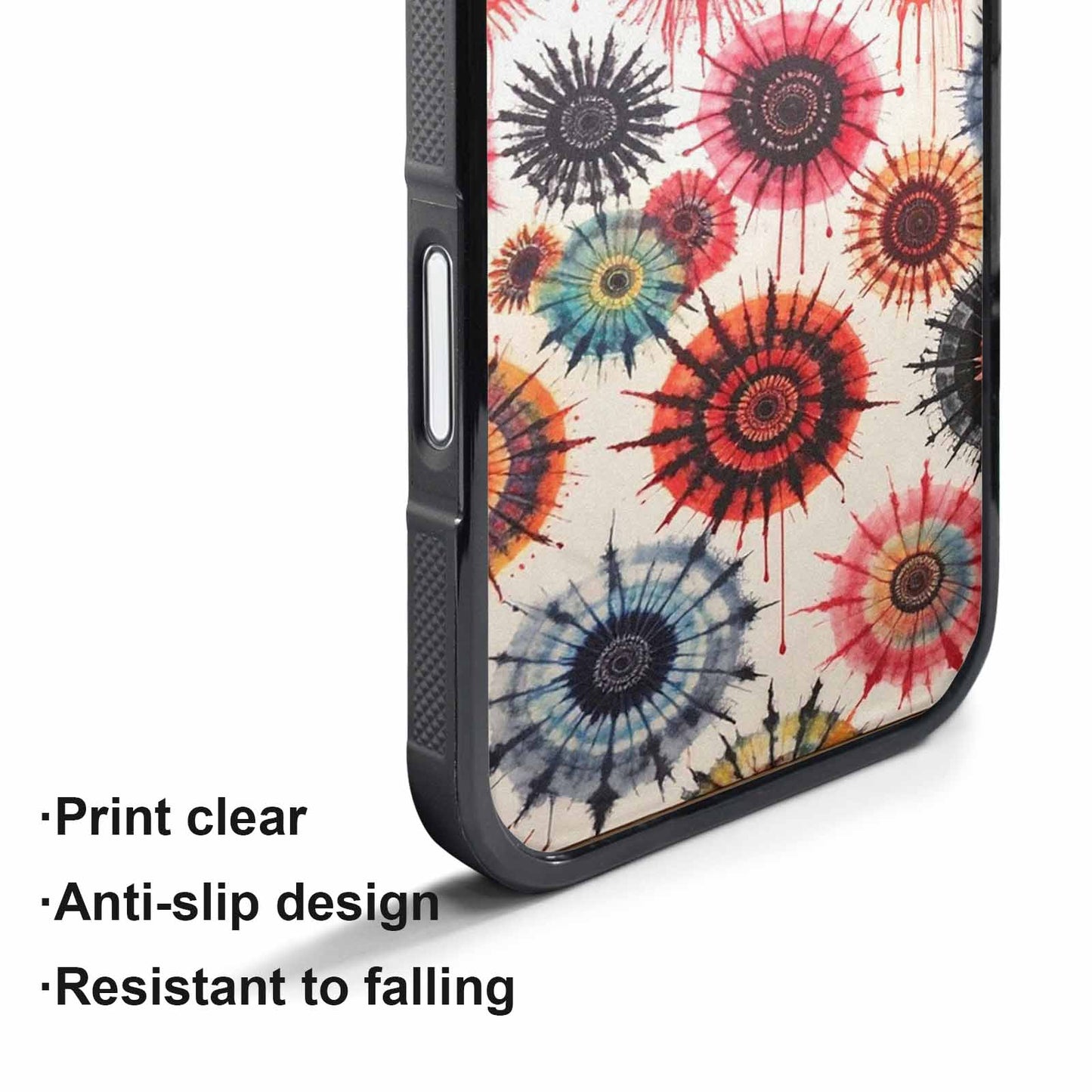iPhone 17 Pro Max Case — Tie Dye Swirls Black Tie Dye, Custom Made Phone Cover