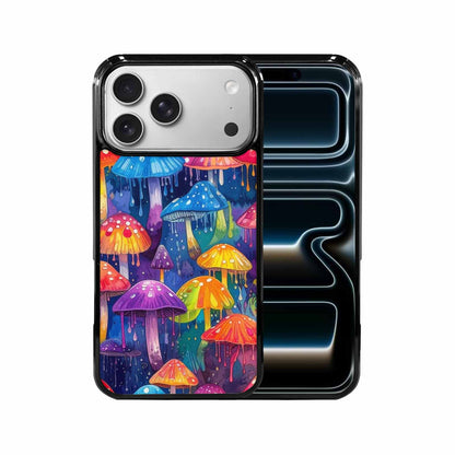iPhone 17 Pro Max Case — Rainbow Drip Mushrooms Original Art, Customized Protective Case