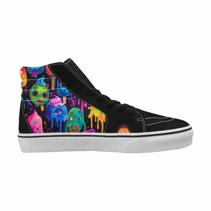 MEN'S Ice Cream Monsters  High Top Canvas Vibrant Chaos Custom Sneakers
