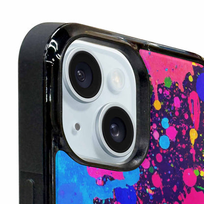 iPhone 15 Plus Case — Neon Paint Splatter Custom, Custom Phone Case