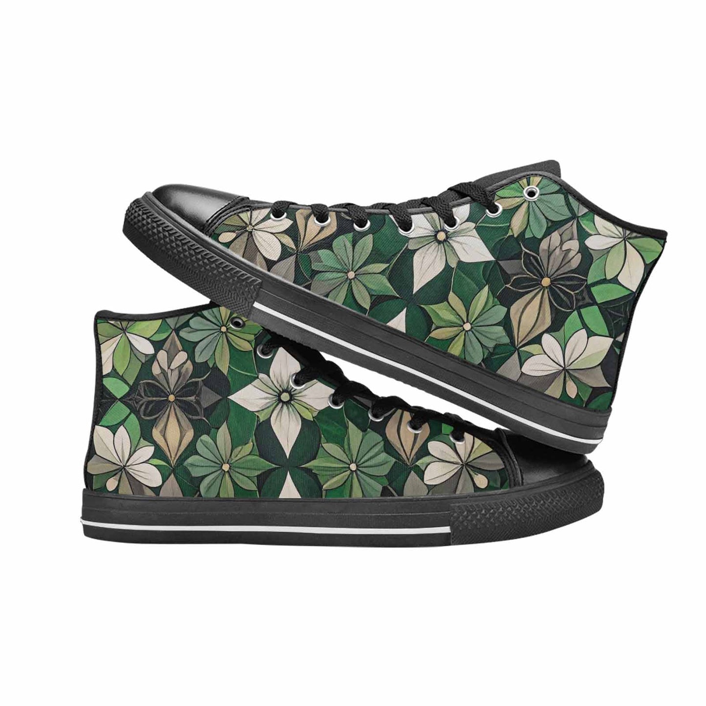 MEN'S Aromantic Flag Color High Top Canvas Aesthetic Shoes