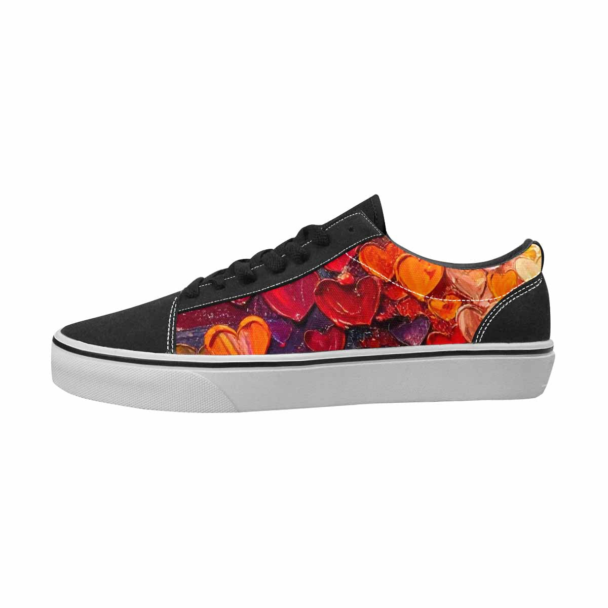 MEN'S Hearts Full Color Canvas Boutique Surreal Custom Sneakers