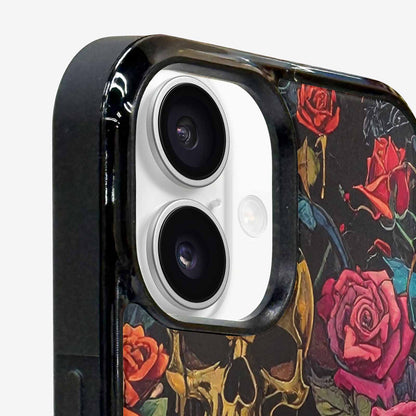 iPhone 16 Plus Case — Skulls And Rosesmelting Skulls A Dsq, Custom Art Phone Cover