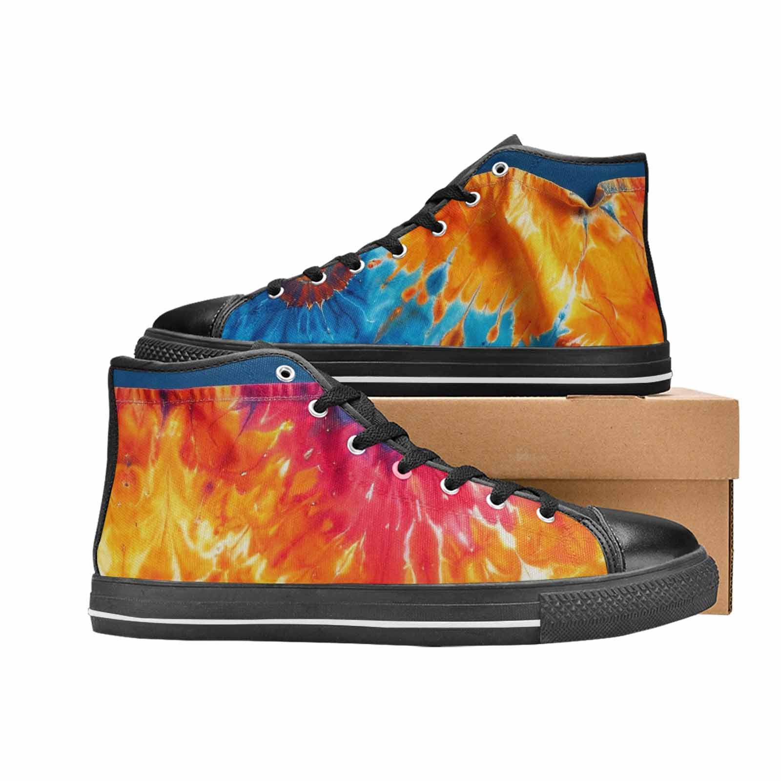 WOMEN'S Tie Dye Mixed Style High Top Canvas Dreamcore Shoes