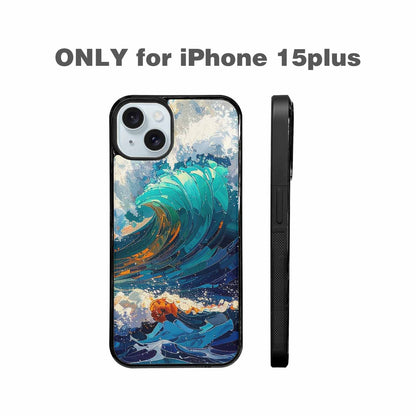 iPhone 15 Plus Case — Wave Crest Splash Wave Crest Splash, Original Design Phone Case