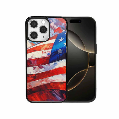 iPhone 15 Pro Max Case — Usa Flag Stars And Stripes Art, Personalized Phone Case