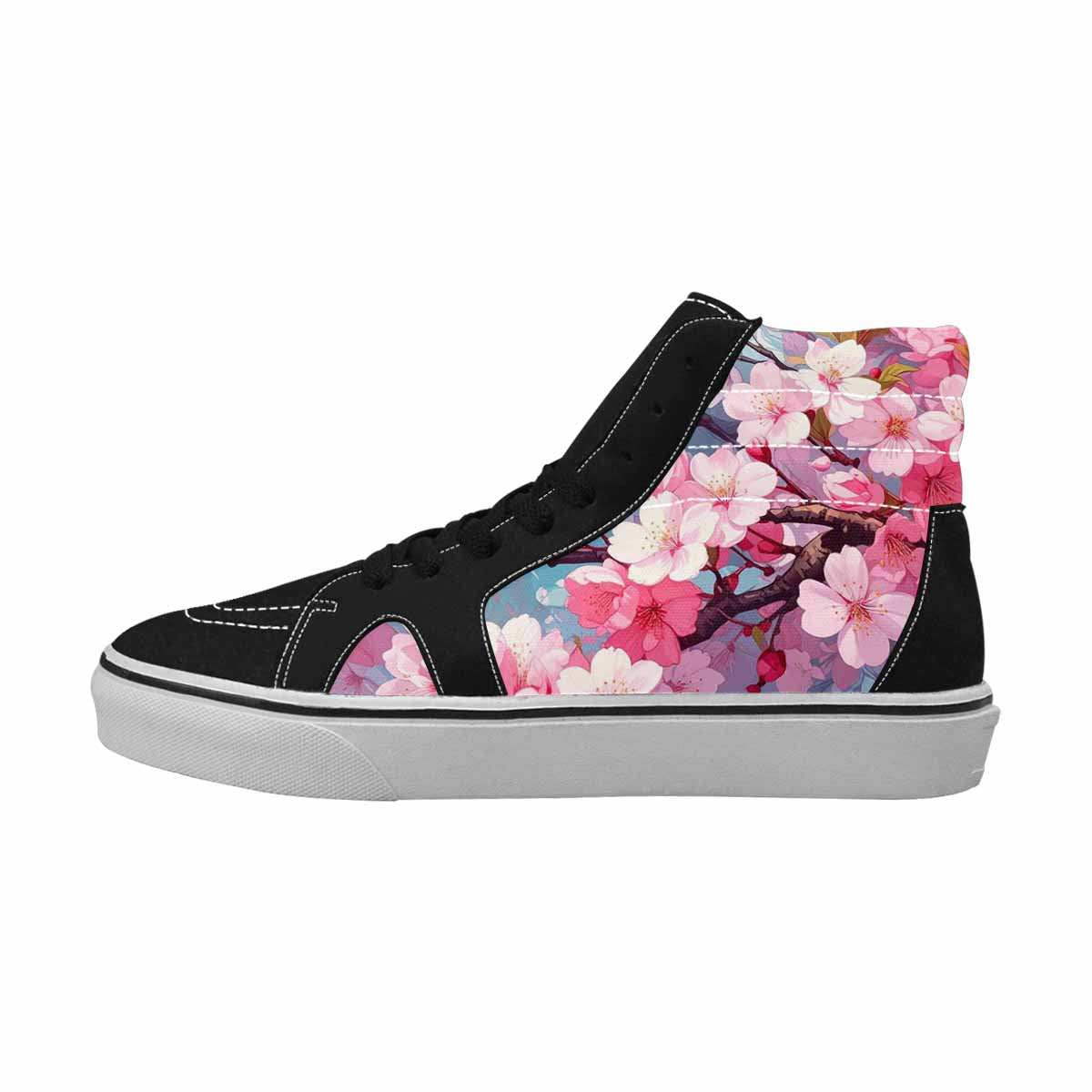 MEN'S Cherry Blossom Branch High Top Canvas Dreamlike Shoes