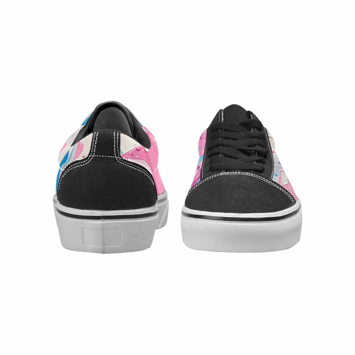 WOMEN'S Transgender Pride Flag Lace-Up Canvas Y2K Custom Shoes