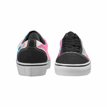 WOMEN'S Transgender Pride Flag Lace-Up Canvas Y2K Custom Shoes