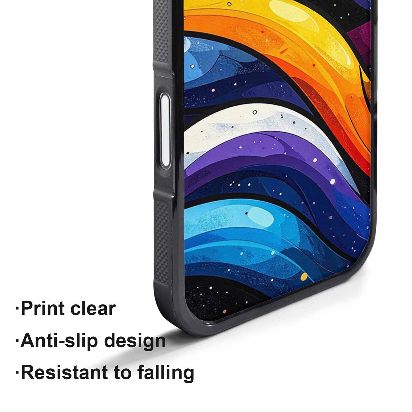 iPhone 17 Pro Case — Glossy Winter Wave Seamless Cartoon Cute, Custom Printed Phone Case
