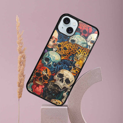 iPhone 15 Plus Case — Skulls Animal Printskulls Patt, Custom Made Phone Cover