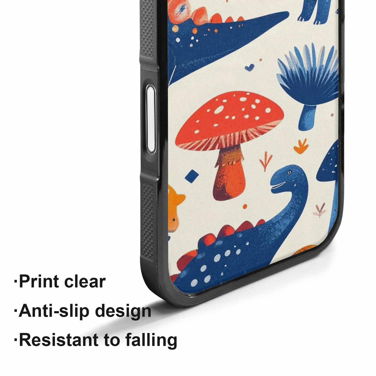 iPhone 17 Case — Vintage Dinosaurs Mushroom Retro Vintage, Custom Made Phone Cover