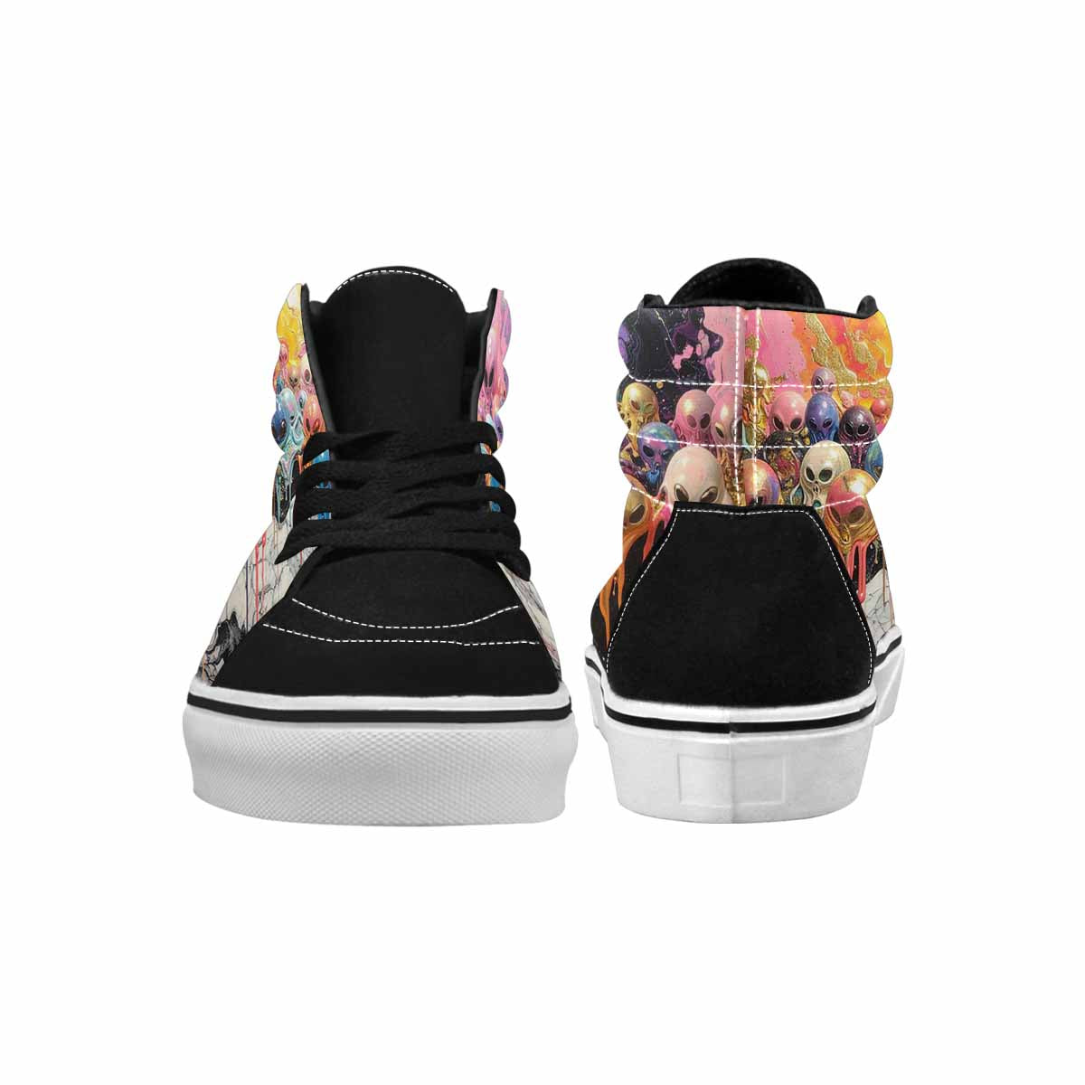 MEN'S Aliens  Marble Melting High Top Canvas Dark Academia Sneakers