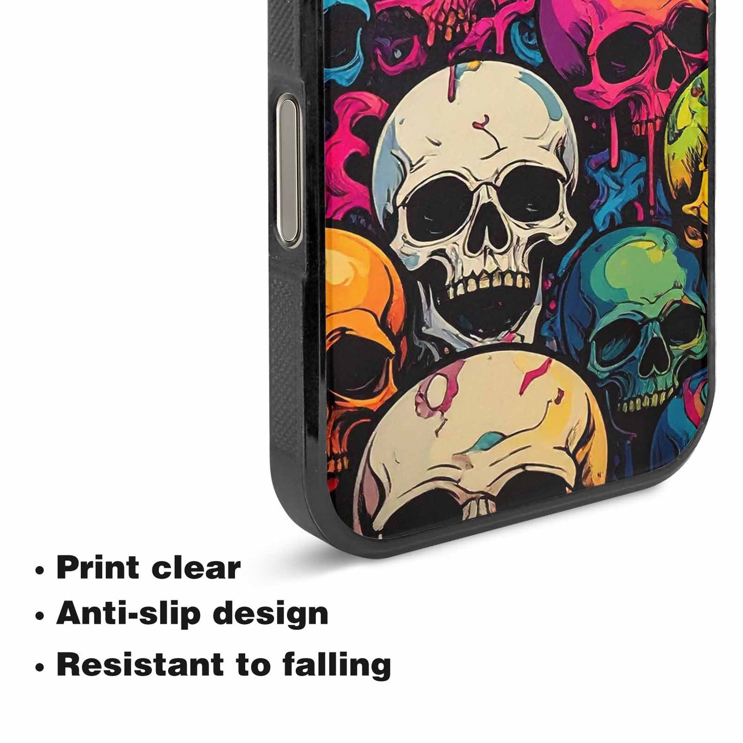 iPhone 16 Pro Case — 1000s Of Skulls Digital Camo Drip, Custom Designed Case Cover