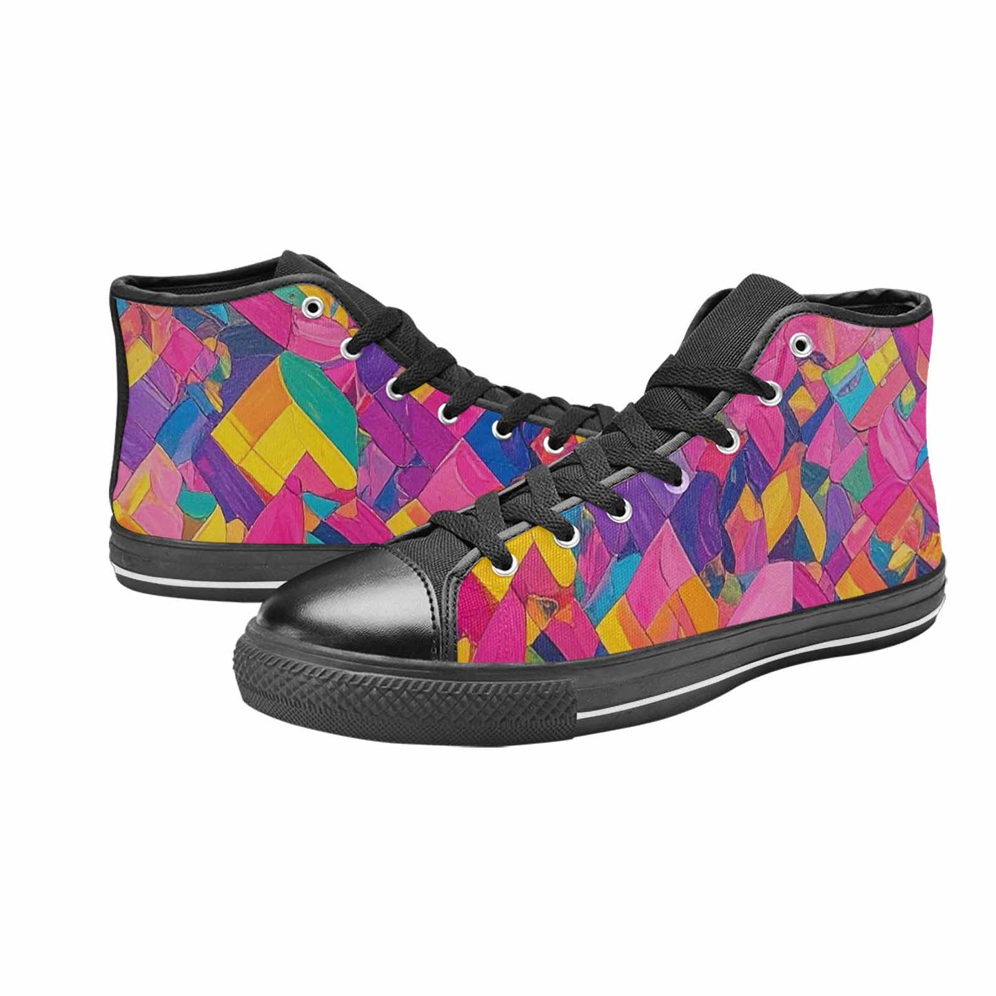 MEN'S Pansexual Flag Color High Top Canvas Y2K Sneakers