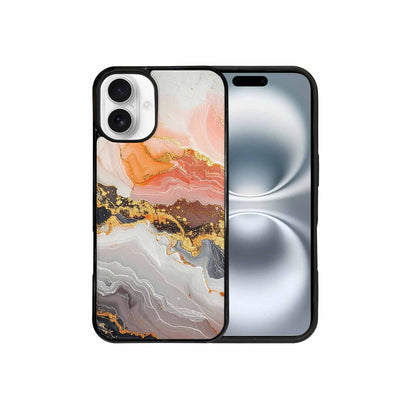 iPhone 16 Plus Case — Marble Vein Marble Veins Pattern Hundreds, Custom Printed Phone Case