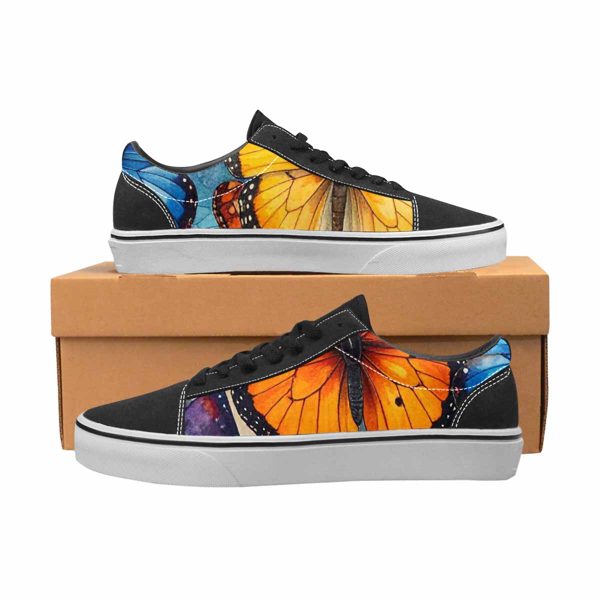 MEN'S Butterfly Wing Canvas Lace-Up Dark Academia Custom Shoes