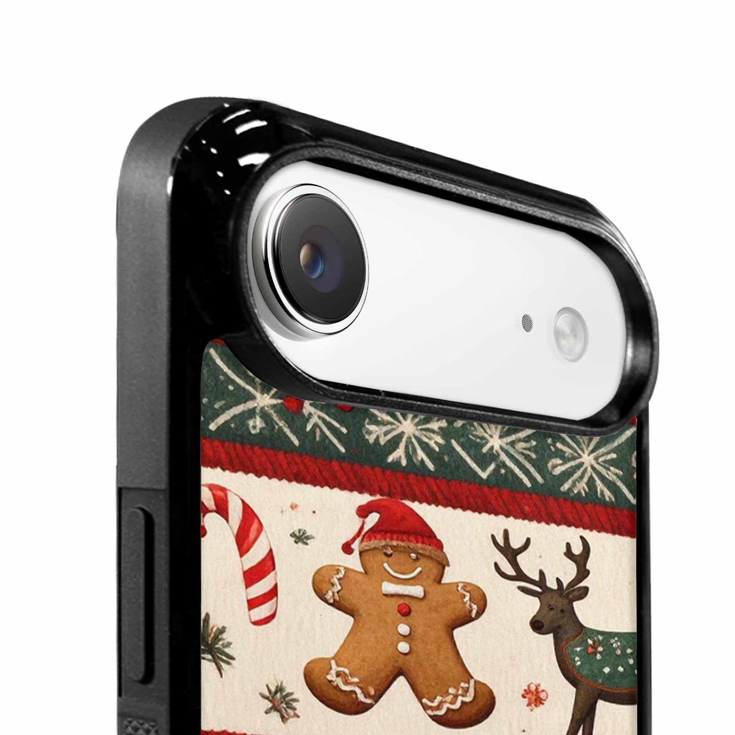 iPhone 17 Air Case — Small Christmas Holly Snowflake Candy Original, Custom Phone Case