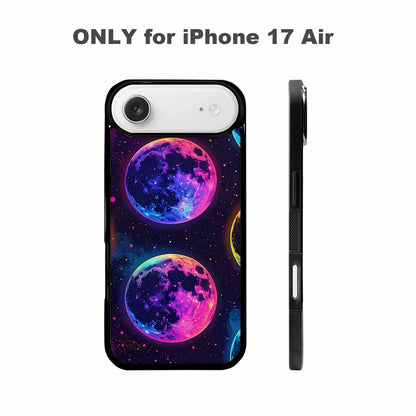 iPhone 17 Air Case — Neon Winter Moon Seamless Cartoon Cute, Customized Protective Case