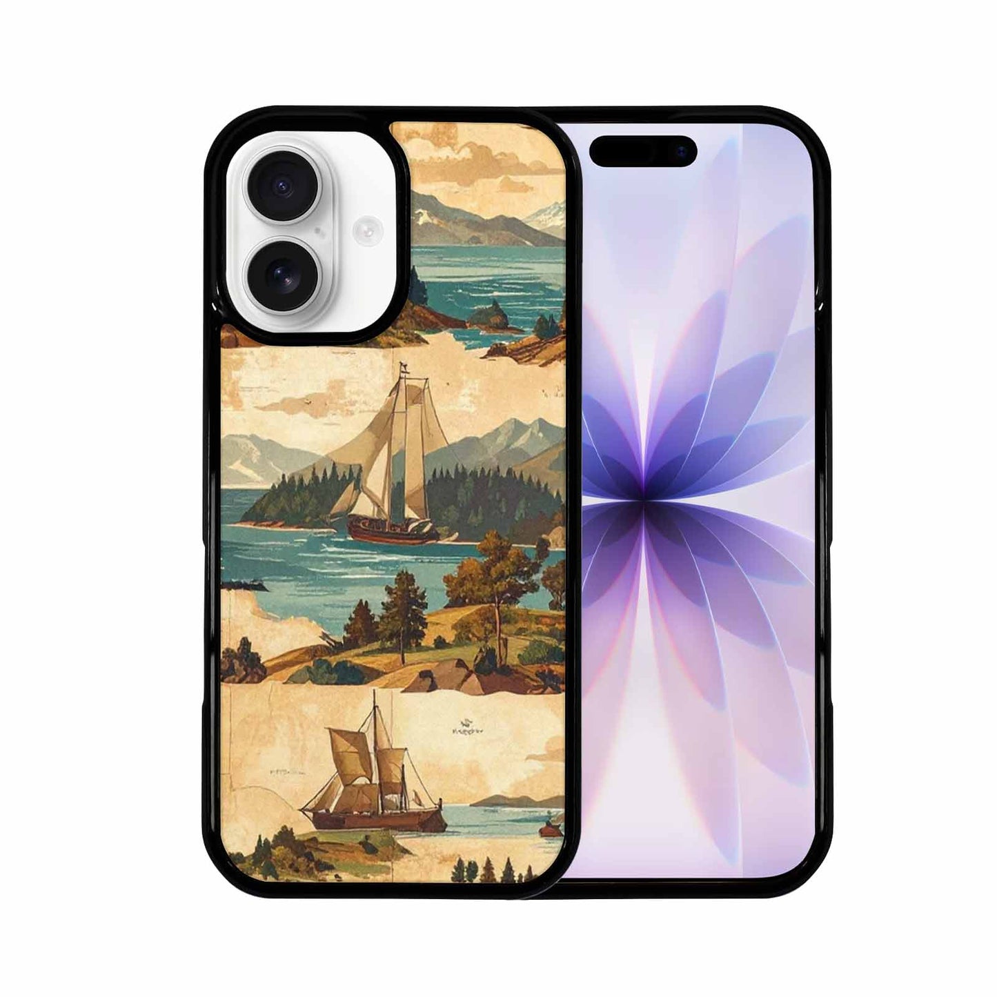 iPhone 17 Case — Vintage Travel Artwork Pattern Retro Vintage, Custom Printed Phone Case