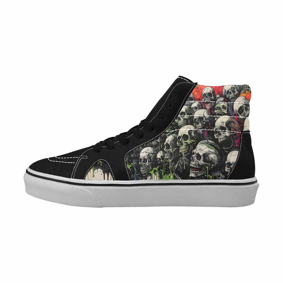 MEN'S Rainbow From Skull S High Top Canvas Wallpaper Art Custom Sneakers