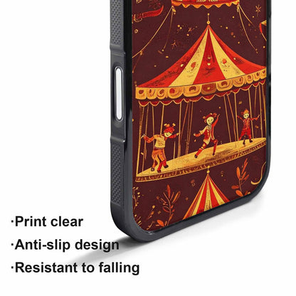 iPhone 17 Pro Case — Vintage Circus Art Pattern Retro Vintage, Custom Print Case Cover