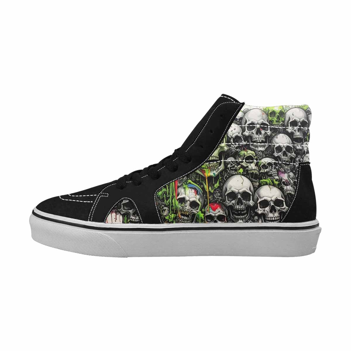 MEN'S Rainbow From Skull S High Top Canvas Surreal Shoes