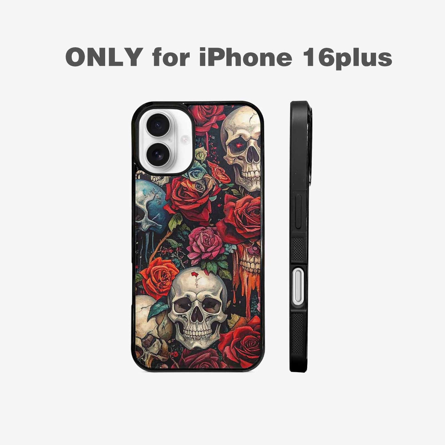 iPhone 16 Plus Case — Skulls And Rosesmelting Skulls A, Custom Print Case Cover