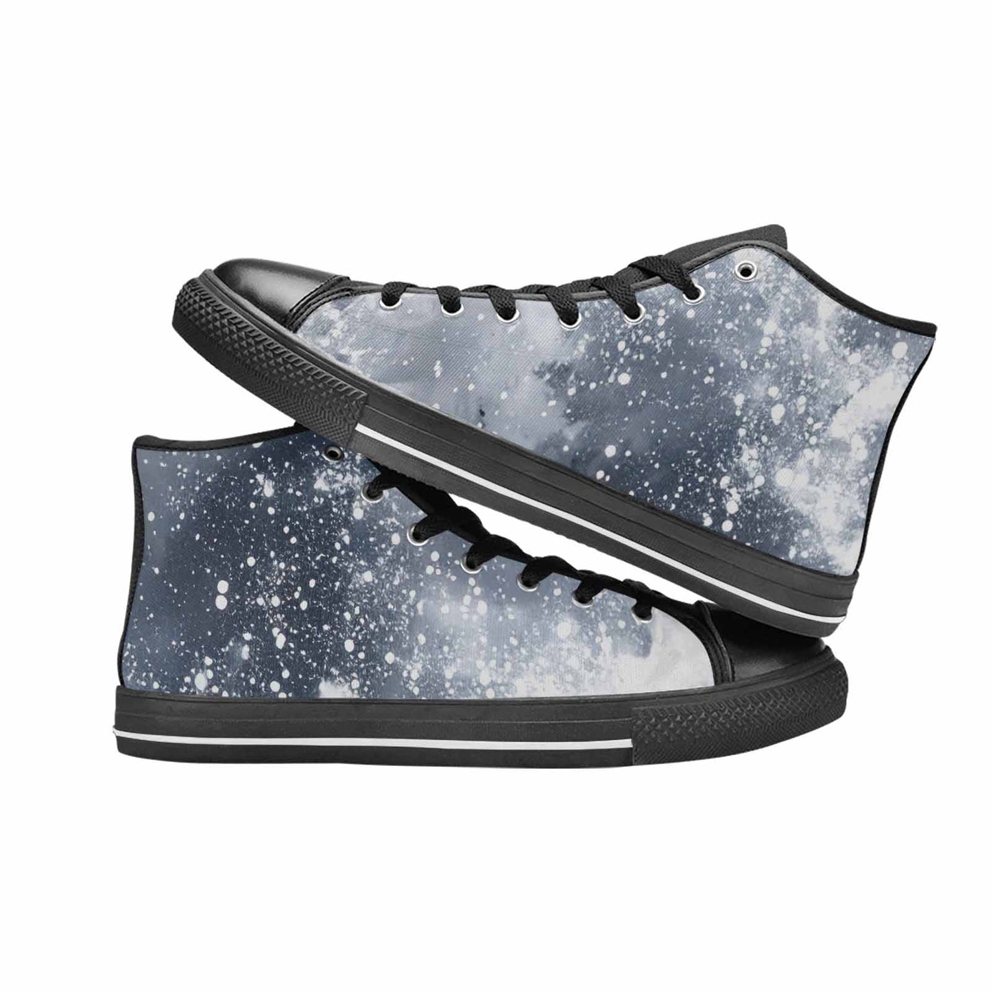 WOMEN'S Galaxy Art - High Top Canvas Grunge Custom Sneakers