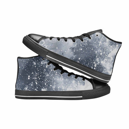 WOMEN'S Galaxy Art - High Top Canvas Grunge Custom Sneakers