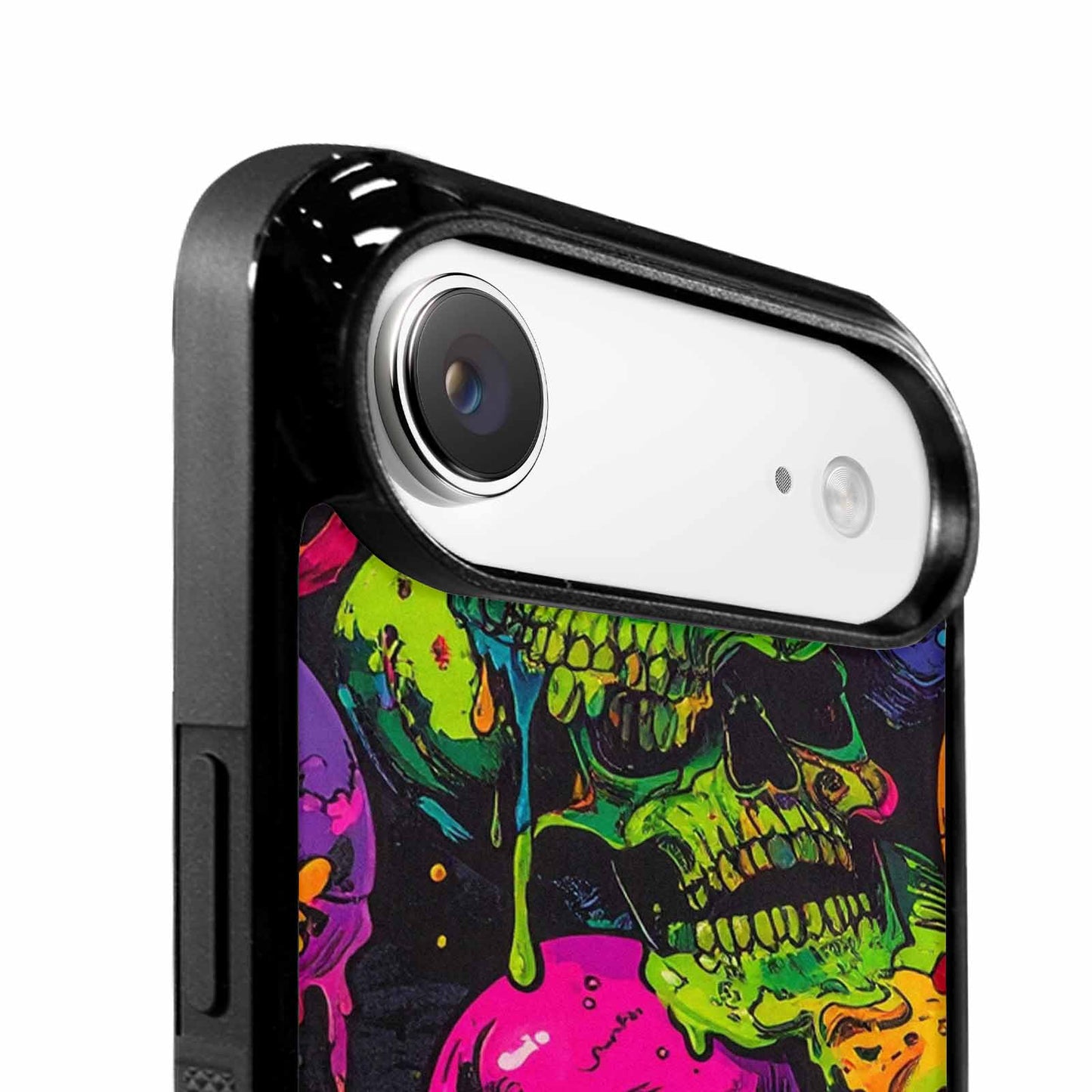 iPhone 17 Air Case — Vibrant Camo Of Skeletons Neon Camo, Personalized Phone Case