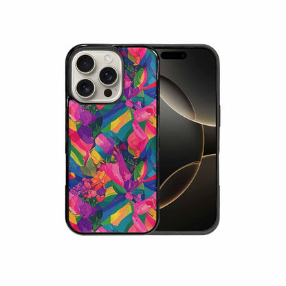 iPhone 16 Pro Case — Polysexual Flag Color Theme Small Rainbow, Unique Phone Case Design