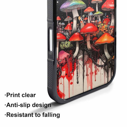 iPhone 17 Pro Max Case — Black &amp; Red Ink Original Art, Customized Protective Case