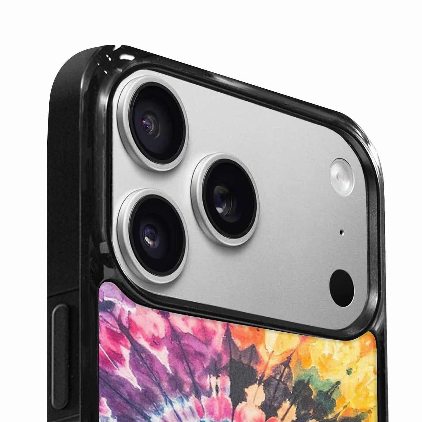 iPhone 17 Pro Max Case — Black &amp; Blue Ink Tie Dye, Custom Art Phone Cover