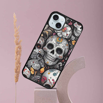 iPhone 15 Plus Case — Greyscale Black And White Dark Black, Unique Phone Case Design