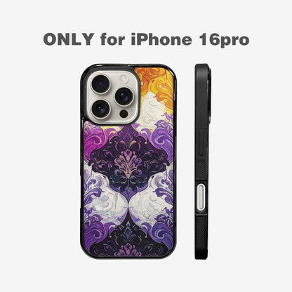 iPhone 16 Pro Case — Nonbinary Flag Color Theme Small Rainbow, Personalized Phone Case