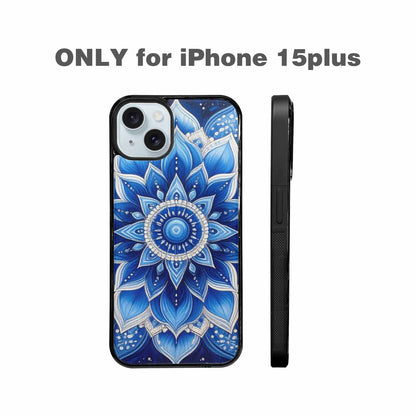 iPhone 15 Plus Case — Mandala Bohemian Print Edge To Edge, Custom Made Phone Cover