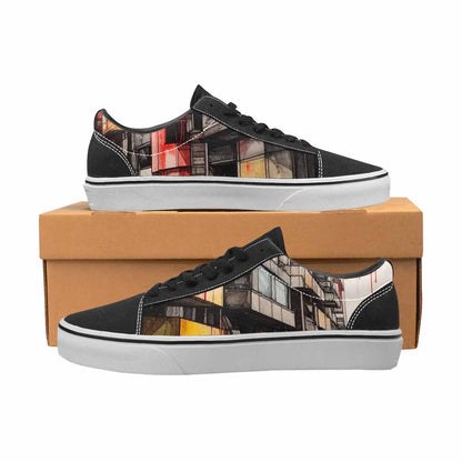 WOMEN'S Liminal Space Fragment Lace-Up Canvas Wallpaper Art Sneakers