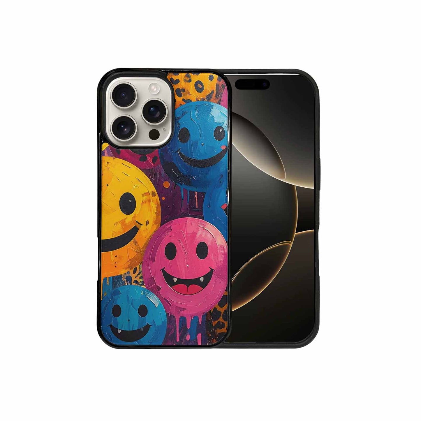 iPhone 16 Pro Max Case — Smiley Faces Animal Printsmile Prk, Custom Print Case Cover