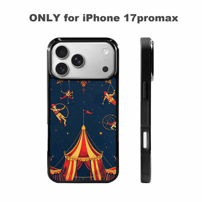 iPhone 17 Pro Max Case — Vintage Circus Art Pattern Retro Vintage, Custom Phone Case