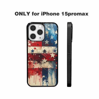 iPhone 15 Pro Max Case — Patriotic Stars And Stripes American Stars, Original Design Phone Case