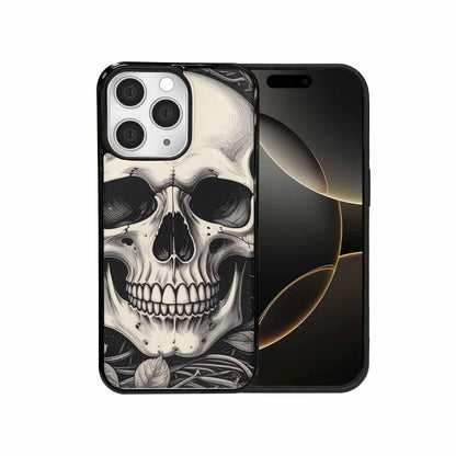 iPhone 15 Pro Max Case — 20 Skulls Overlapping Seamless Tileable Pattern, Unique Phone Case Design
